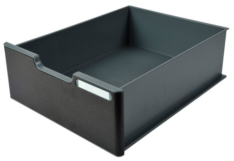 Exacompta ECOBlack Schubladenbox DIN A4+ Kunststoff Dunkelgrau 28,5 x 34,5 x 11 cm