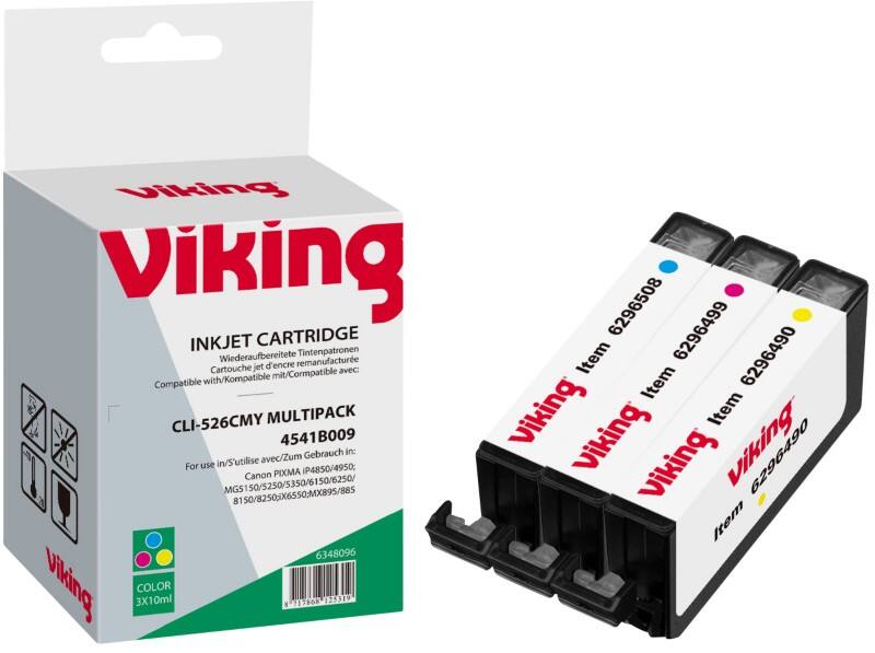 Viking CLI-526 Kompatibel Canon Tintenpatrone 3 Farbig Multipack 3 Stück