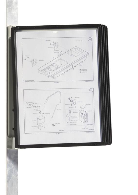 DURABLE VARIO Sichttafelsystem 5 Flächen A4 Metall, PP (Polypropylen) Schwarz