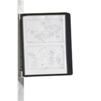 DURABLE Sichttafelsystem Vario Magnet Wall 5 A4 Schwarz Metall, PP (Polypropylen) 28 x 3,5 x 34 cm