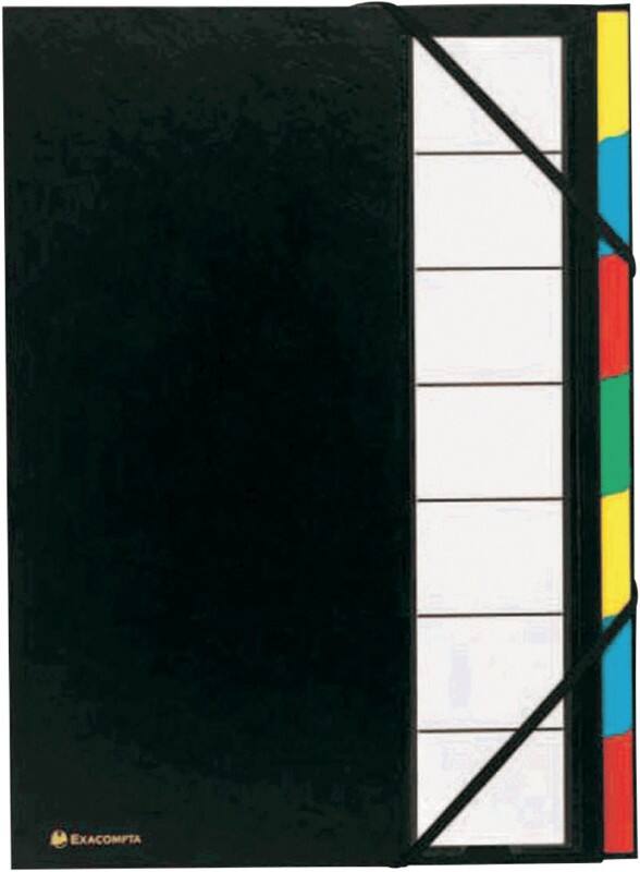 Exacompta Ordnungsmappe Ordonator 7/55321E, schwarz, 7-teilig, für A4