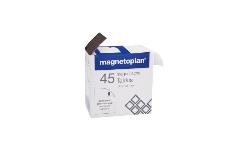 magnetoplan Takkis Sticker im Spender Magnetisch Schwarz 15503 45 Stück