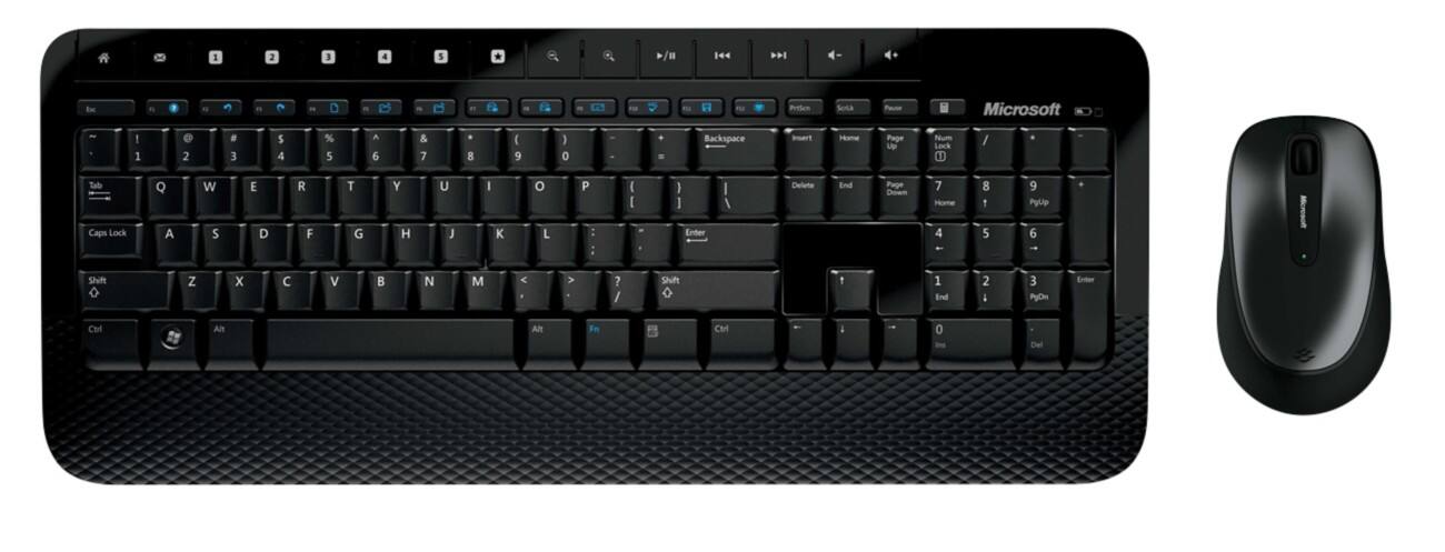 Microsoft Tastatur-Maus-Set Kabellos Desktop WD 2000 Wireless QWERTZ DE