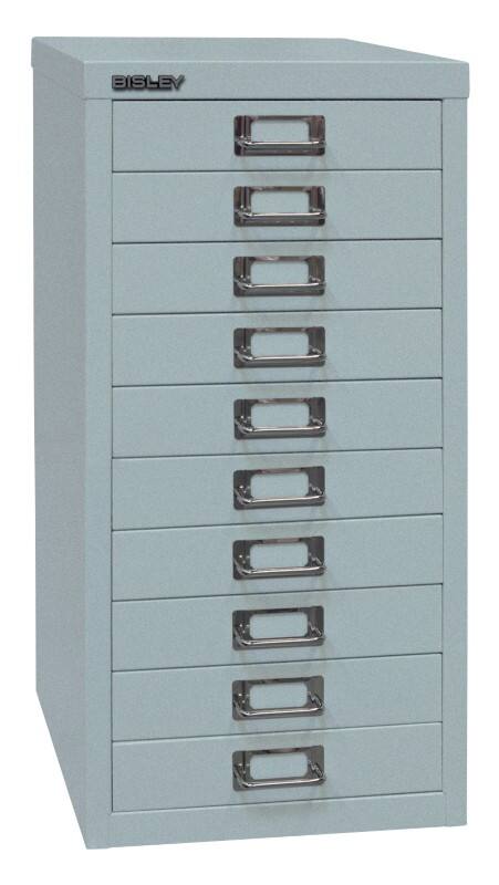 Bisley Schubladenschrank L2910 10 Schübe Silber 279 x 380 x 590 mm