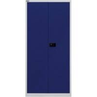 Bisley Flügeltürenschrank Universal mit Garderobeneinsatz Lichtgrau, Oxfordblau 914 x 400 x 1.950 mm