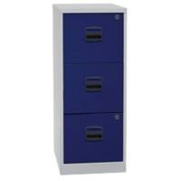 Bisley Home Hängeregistraturschrank PFA3F505 Lichtgrau, Oxfordblau 413 x 400 x 1.015 mm