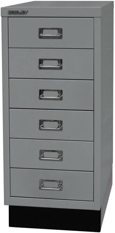 Bisley Schubladenschrank 6 Schübe Silber 279 x 380 x 670 mm