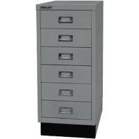 Bisley Schubladenschrank 6 Schübe Silber 279 x 380 x 670 mm