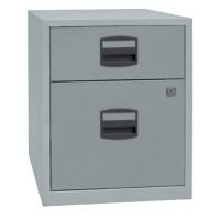 Bisley Home Beistellschrank Mobil Silber 413 x 400 x 528 mm