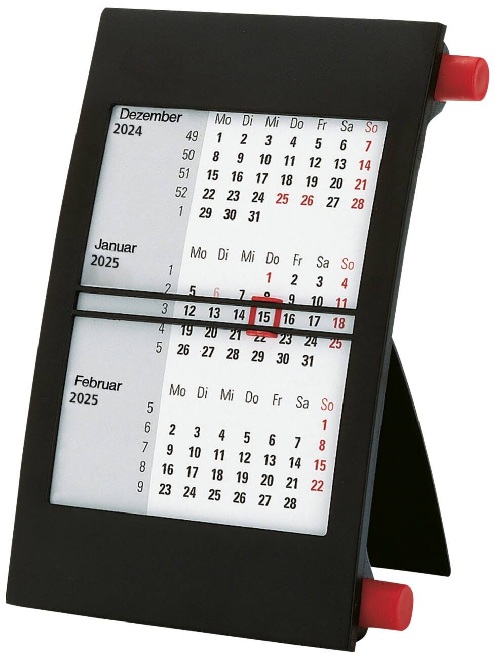 3-Monatskalender M3KPN 2027 3 Monate pro Seite Farbig sortiert Deutsch, Englisch, Französisch
