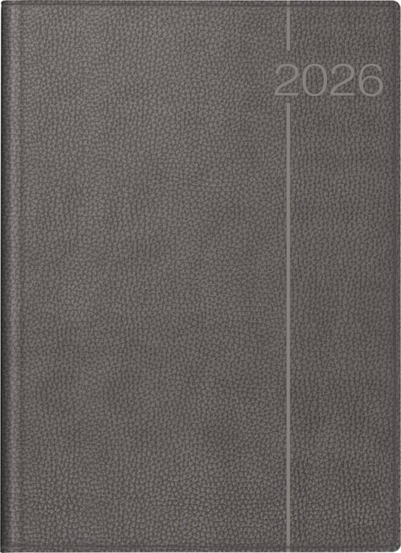 BRUNNEN Tagebuch 2026 A4 1 Tag / 1 Seite Deutsch Grau