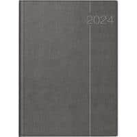 BRUNNEN Buchkalender Conform 2024 A4 1 Tag/1 Seite Grau