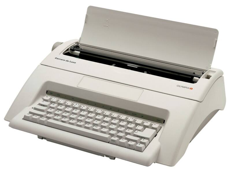 Olympia Schreibmaschine Carrera de luxe 41,2 x 11,7 x 37,5 cm Weiß