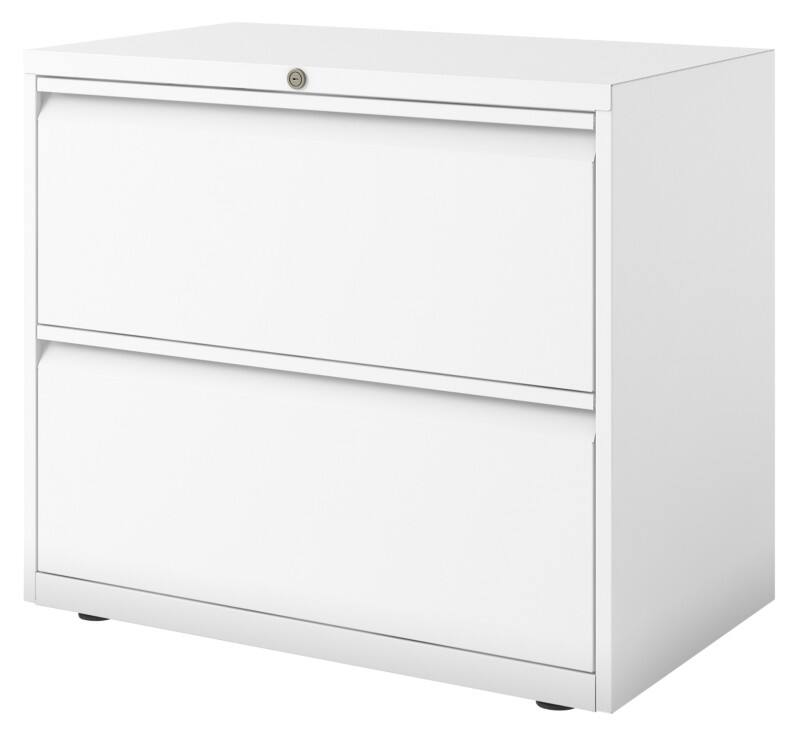 Bisley Schubladenschrank Essentials 2 Schübe Verkehrsweiß 800 x 470 x 1.000 mm