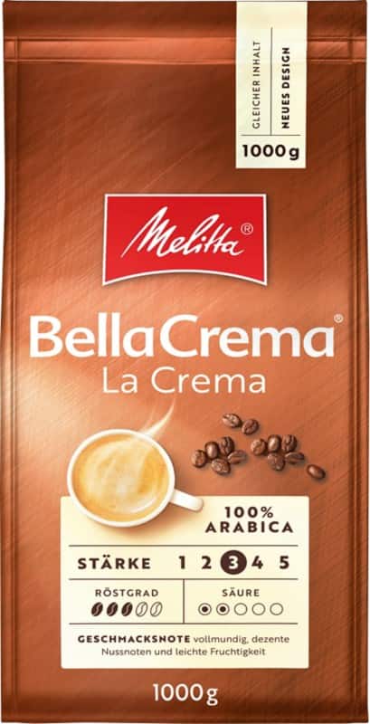 Melitta Kaffeebohnen Bella Crema 1 kg