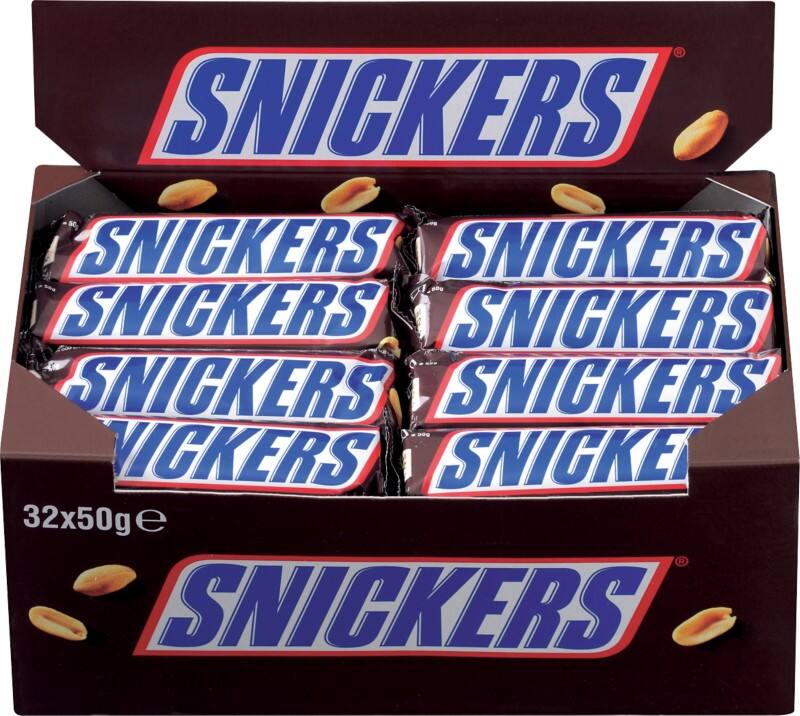 Snickers Schokoladenriegel 32 Stück à 50 g