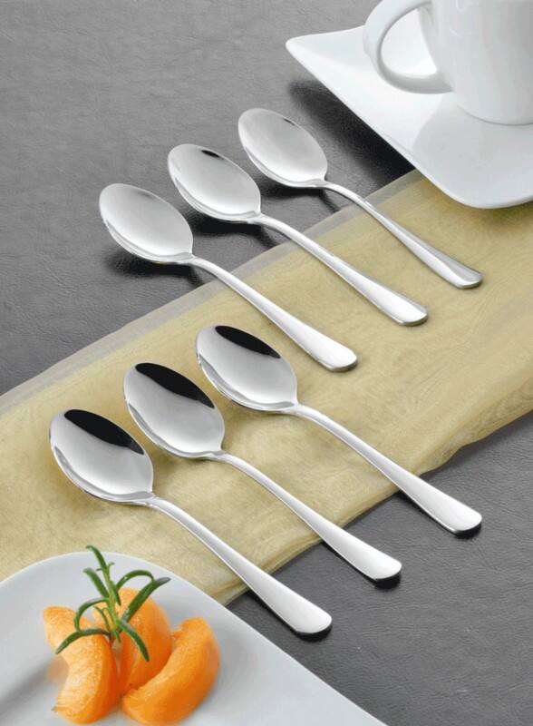 Esmeyer Sylvia Kaffeelöffel Edelstahl Silber 13,7 cm 12 Stück