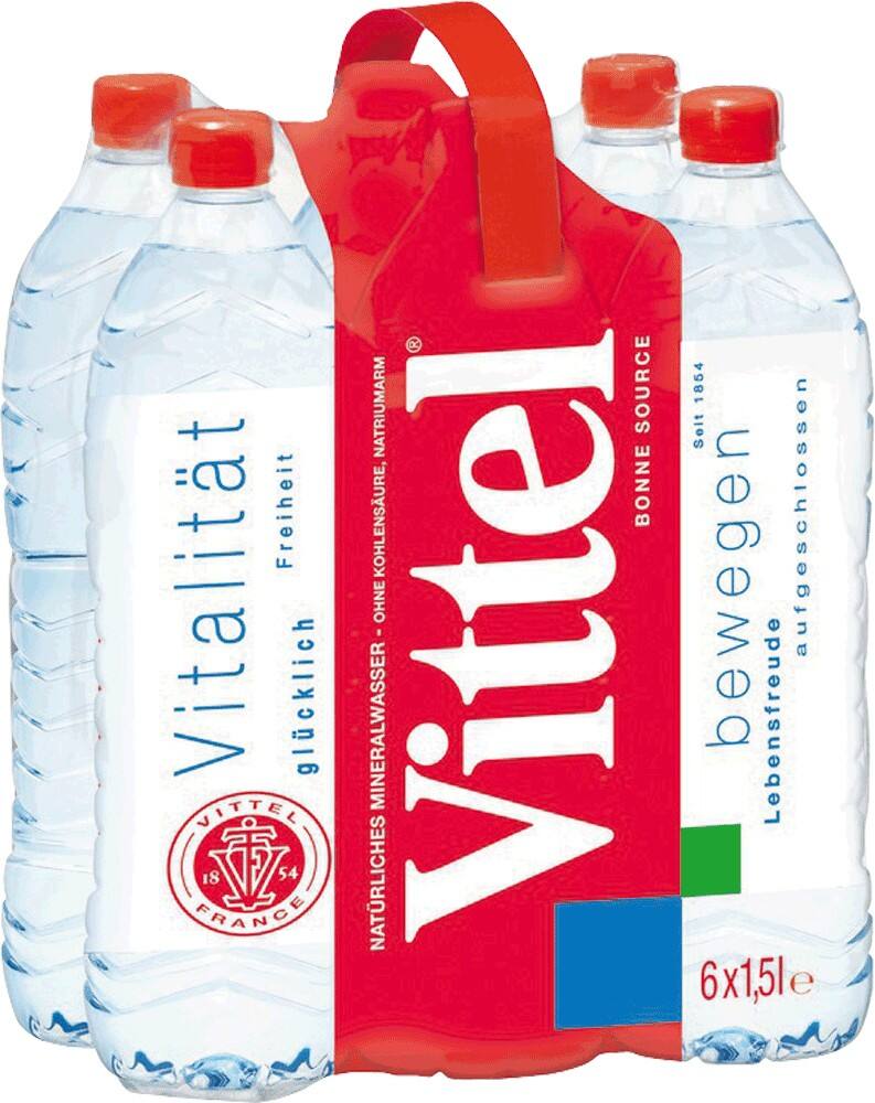 Vittel Mineralwasser 6 Flaschen à 1.5 L EINWEG