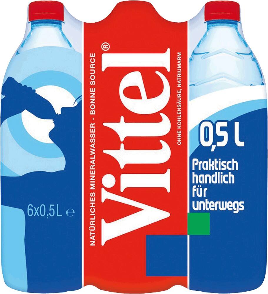 Vittel Mineralwasser 6 Flaschen à 500 ml EINWEG