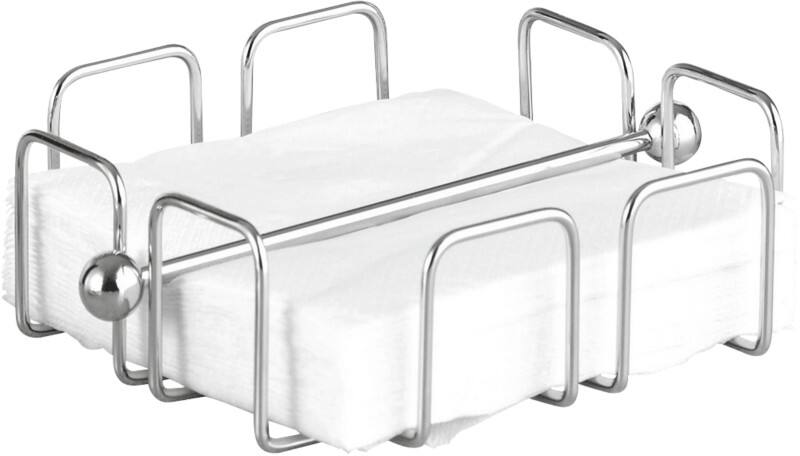 Esmeyer WIRE Serviettenspender Edelstahl Silber 19 x 19 x 6,5 cm