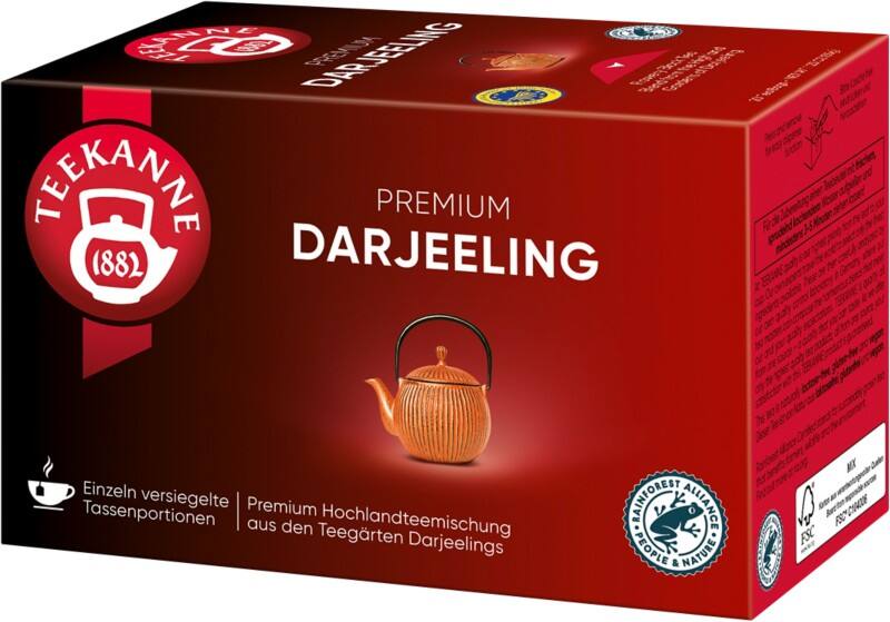 TEEKANNE Premium Schwarzer Tee Beutel Darjeeling 20 Stück à 1.75 g