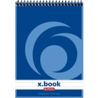 Herlitz A5 Spiralbindung mit blauem Kartonumschlag Notizblock Liniert 50 Blatt