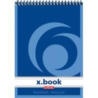 Herlitz A7 Spiralbindung mit blauem Kartonumschlag Notizblock Liniert 40 Blatt