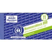 AVERY Zweckform Nummernblock 868 Spezial Perforiert