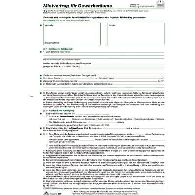 Rnk Gewerberaum-Mietvertrag/598/10, 4-seitig, DIN A4, Inh. 10 Stück
