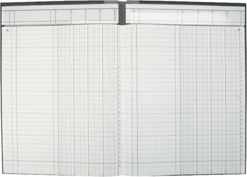 K+E Spaltenbücher /8611042-7104P96KL, hellblau, 4 Spalten, DIN A4, Inh.96 Blatt