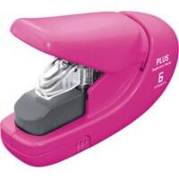 PLUS Heftgerät 31148 Voller Streifen 5 Blatt Rosa Kunststoff