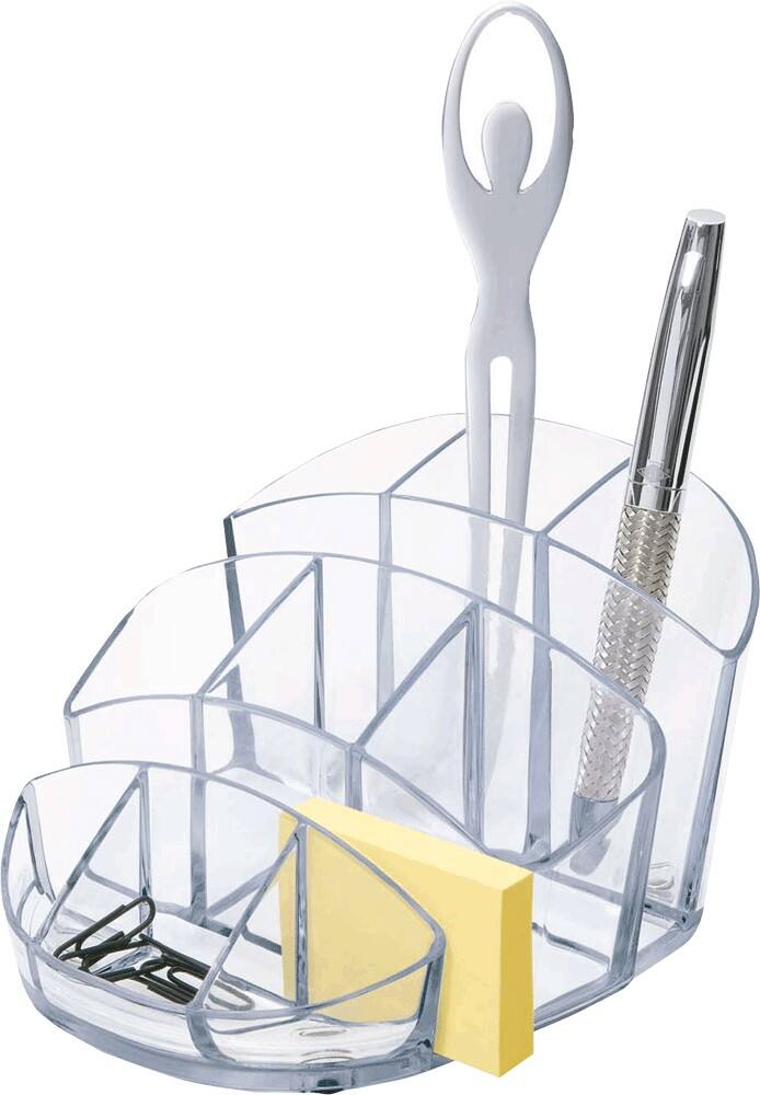 Wedo Stifteköcher Butleronda 24575516, glasklar, 150x135x90 mm, 11 Fächer