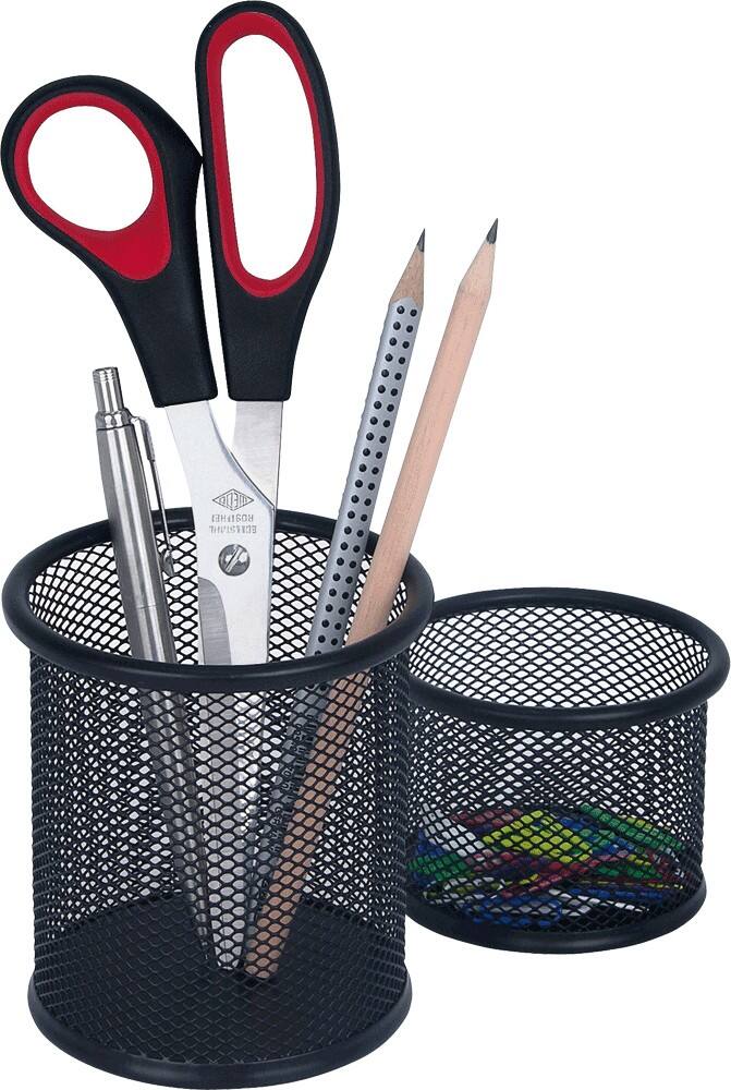 Wedo Köcher Mesh/65401, schwarz, Köcher, Ø 100/H85mm, Ø 75/H 70mm, 2-teilig