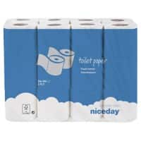 Niceday 2 lagiges Toilettenpapier Standard 24 Rollen mit 200 Blatt