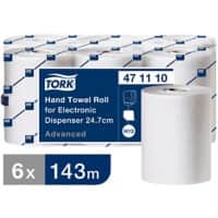 Tork Advanced Falthandtücher H13 Gerollt Weiß 2-lagig K90225 6 Rollen à 100 Blatt