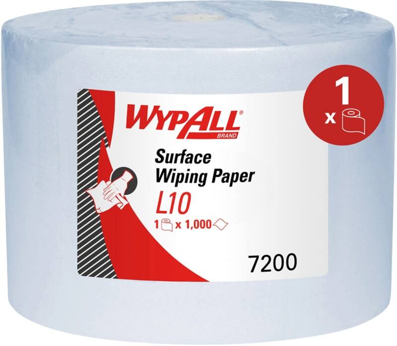 WYPALL L10&nbsp; Reinigungstücher Gerollt Blau 1-lagig 7200 1000 Blatt