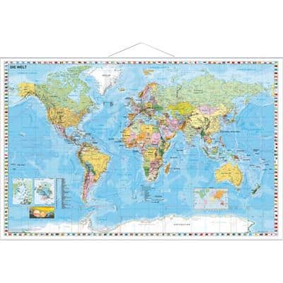 Stiefel Weltkarte Mehrfarbig 1.370 x 890 mm
