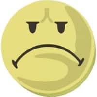 Franken Wertungssymbol negativ Moderationskarten 9,5 x 9,5 cm Papier Gelb 100 Stück