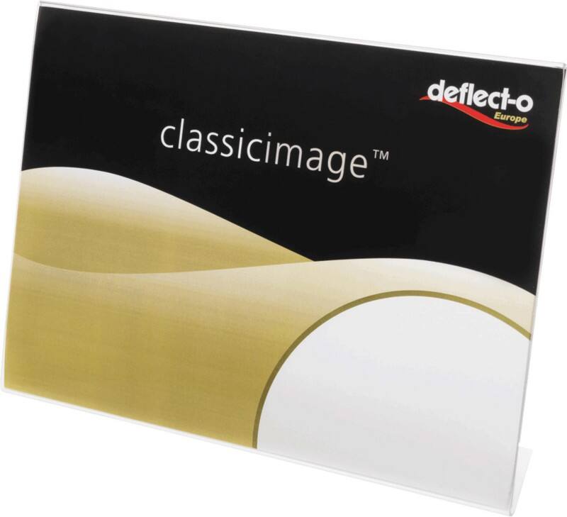 Deflecto Tischaufsteller A4 quer L-Form 29,7 (B) x 6,5 (T) x 21 (H) cm Transparent  