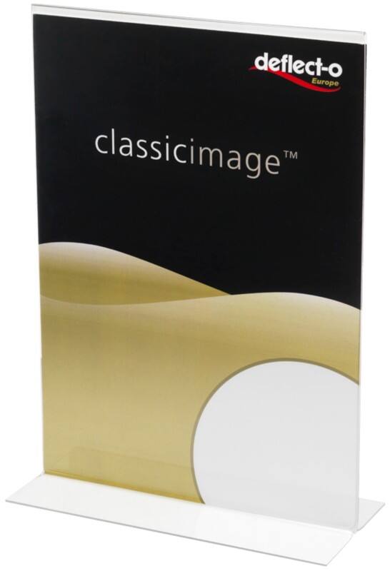 Deflecto Tischaufsteller A6 T-Form 10,5 (B) x 14,8 (H) cm Transparent