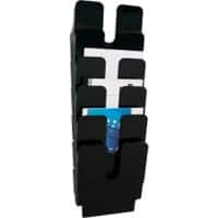 DURABLE FlexiPlus A4 Wandprospekthalter Wandmontiert Schwarz 1700008061 24,7 x 10 x 74,5 cm 6 Stück