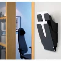 DURABLE FLEXIPLUS A4 Wandprospekthalter Wandmontiert Schwarz 1709008060 24,7 x 10 x 36 cm 2 Stück