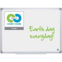 Bi-Office Earth Whiteboard Wandmontiert Magnetisch Keramik Einseitig 90 (B) x 60 (H) cm