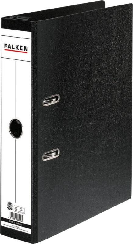 Falken Breit Ordner A4 70 mm Schwarz 2 Ringe S 70 Hartpappe Recycled