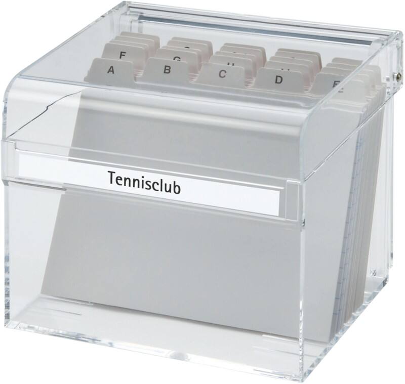 Maul Karteikartenbox A6 Acryl 100 Karten Transparent