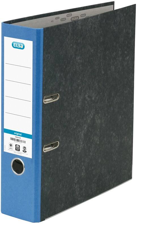 ELBA Smart Ordner Breit A4 80 mm Blau 2 Ringe Karton Wolkenmarmor