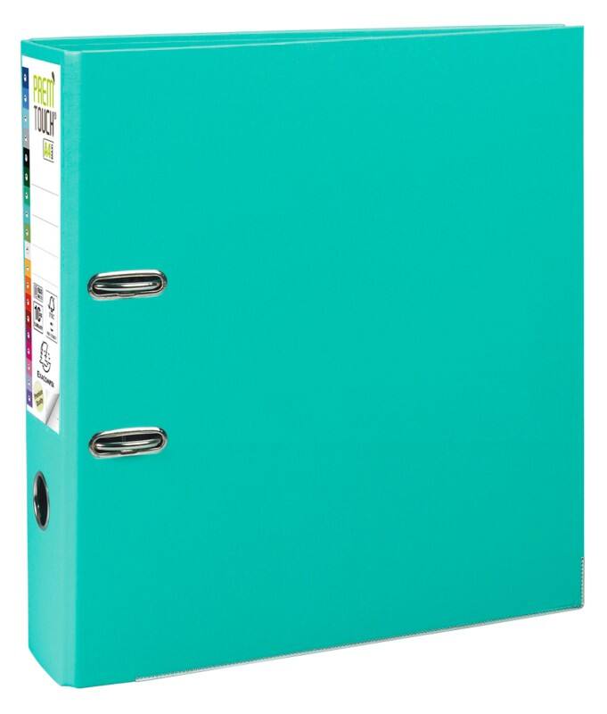 Exacompta Prem Touch Breit Ordner A4+ 80 mm Hellgrün 2 Ringe 53303E Kunststoff Hochformat