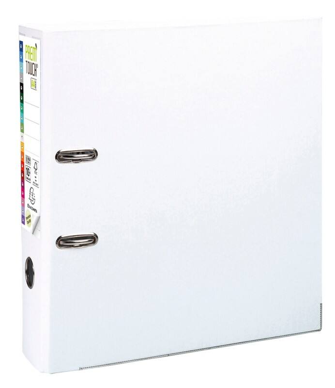 Exacompta Prem Touch Ordner Breit A4+ 80 mm Weiß 2 Ringe 53348E Kunststoff Hochformat