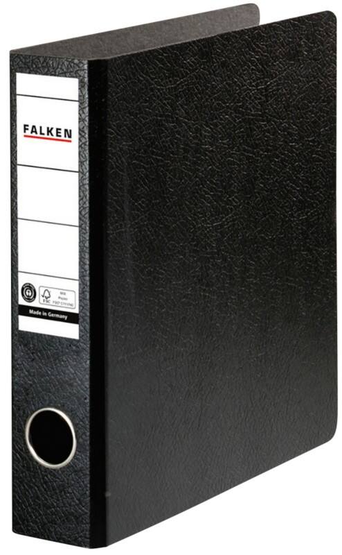 Falken Ordner Schmal A5 50 mm Schwarz 2 Ringe N50 Kunststoff Hochformat