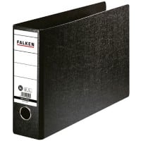 Falken Ordner DIN A4 75 mm Schwarz 2 Ringe Papier Querformat Recycled